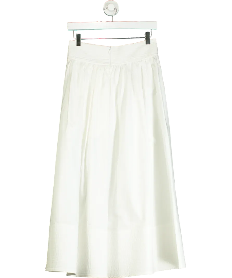 CO White Full Skirt With Stitch Detail UK S