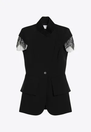 Cobweb Lace Sleeveless Jacket