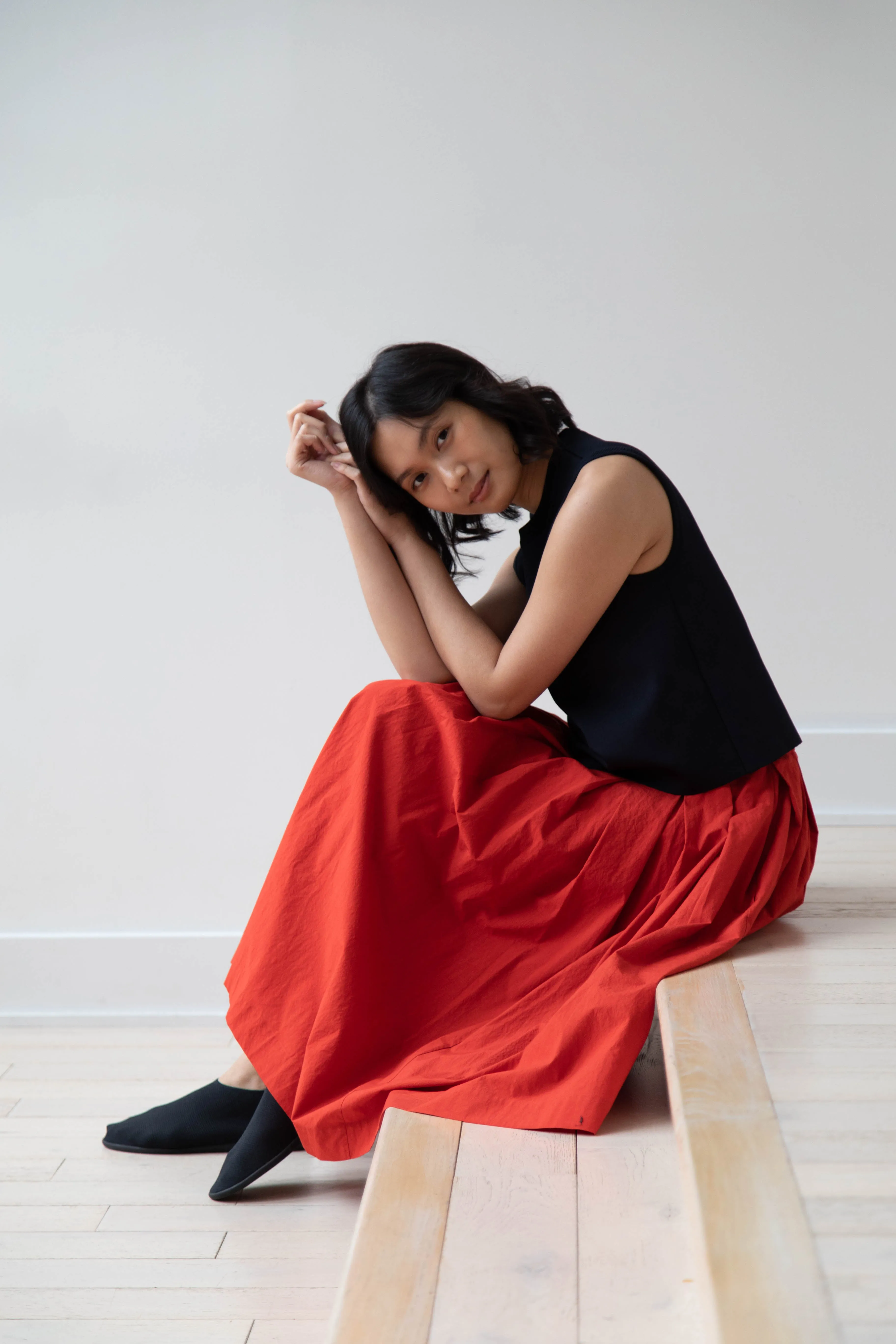 École de Curiosités | Solange Skirt in Red