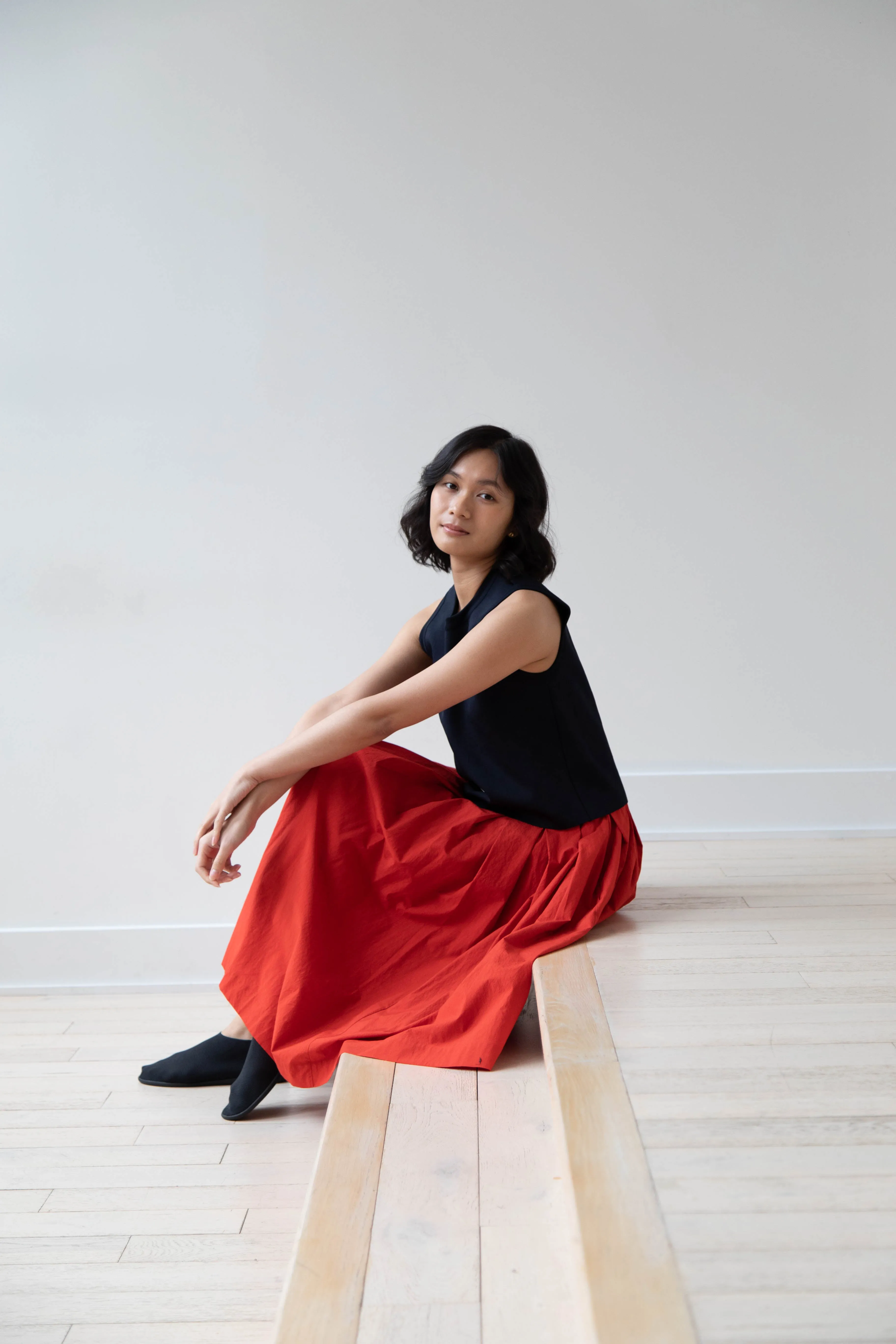 École de Curiosités | Solange Skirt in Red