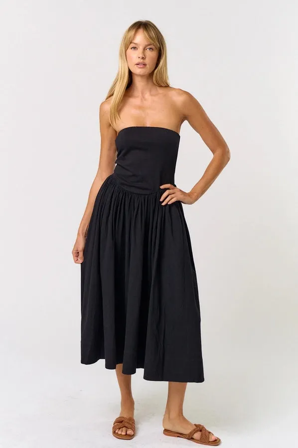 Collette Strapless Midi Dress