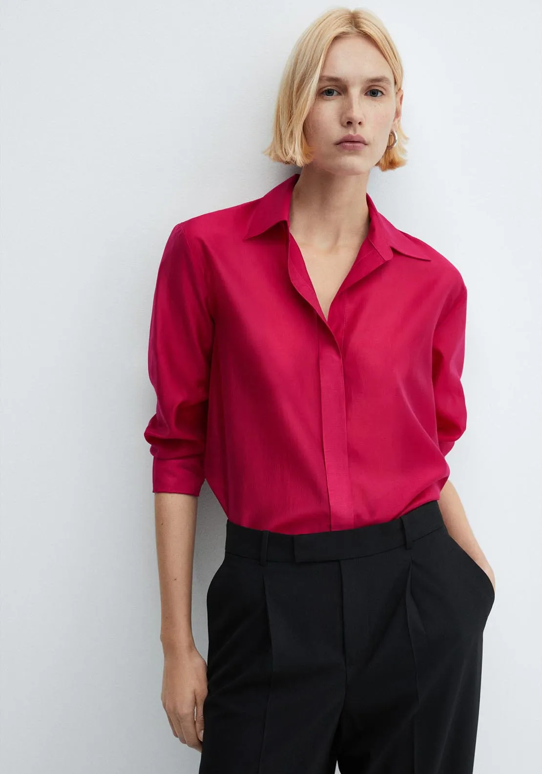 Concealed button shirt