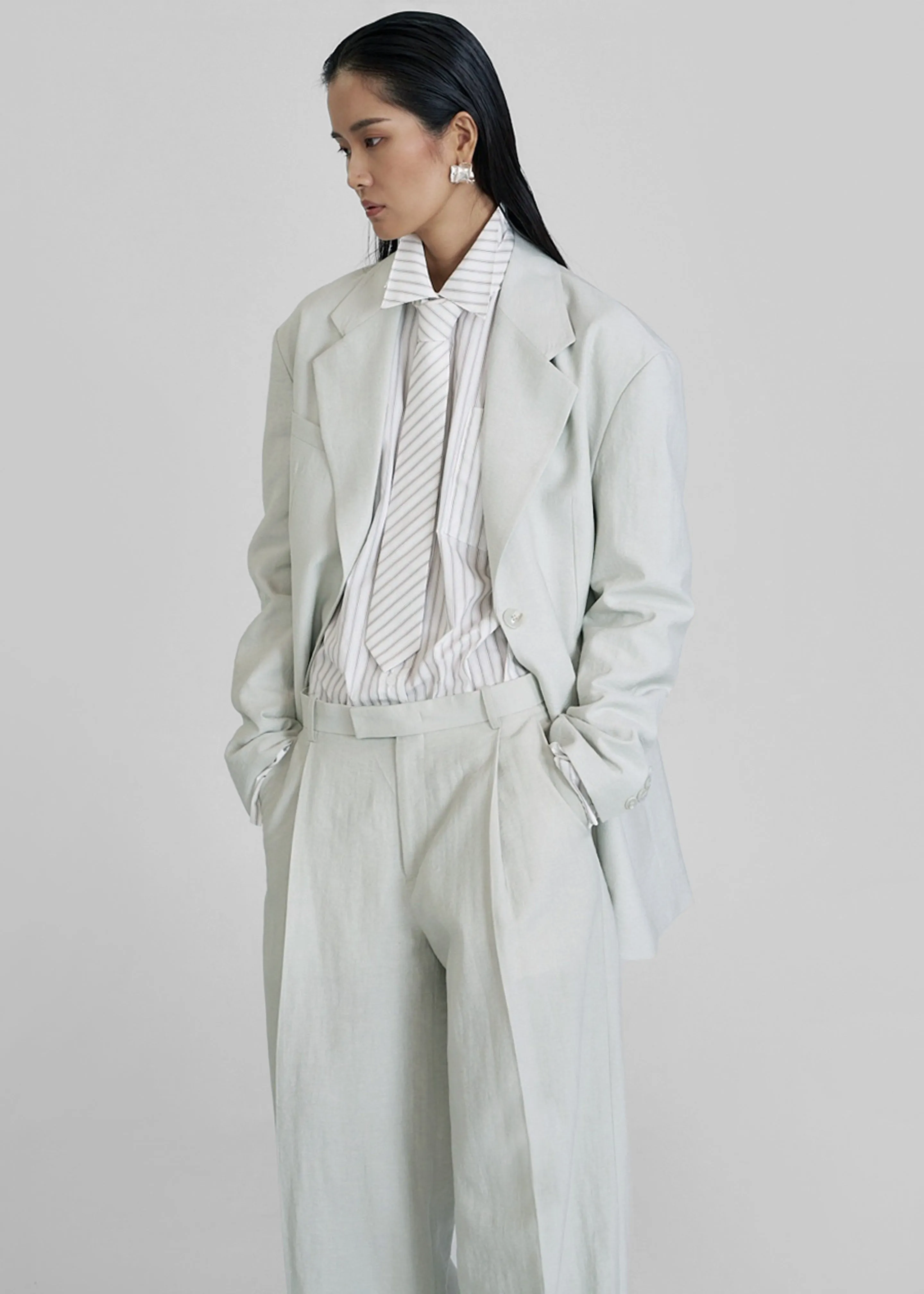 Connahy Tie Neck Shirt - White
