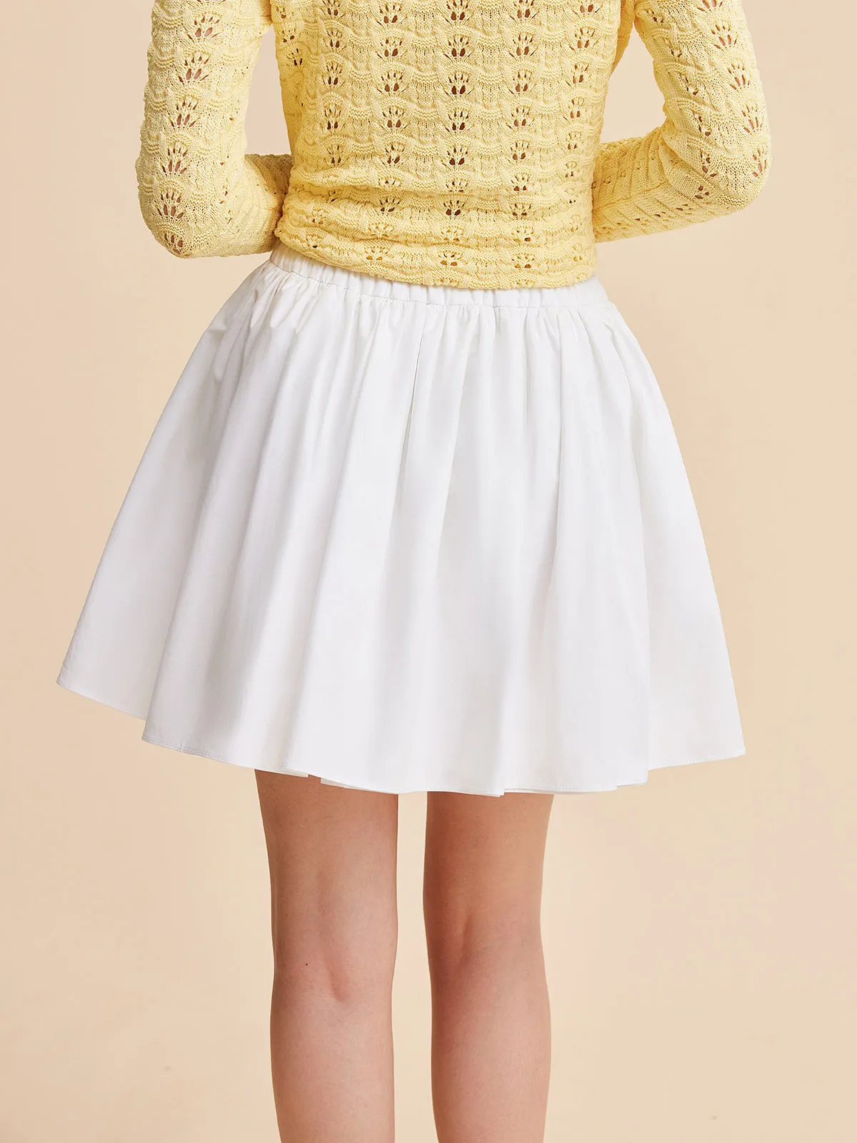 Cotton Pleated Skirt