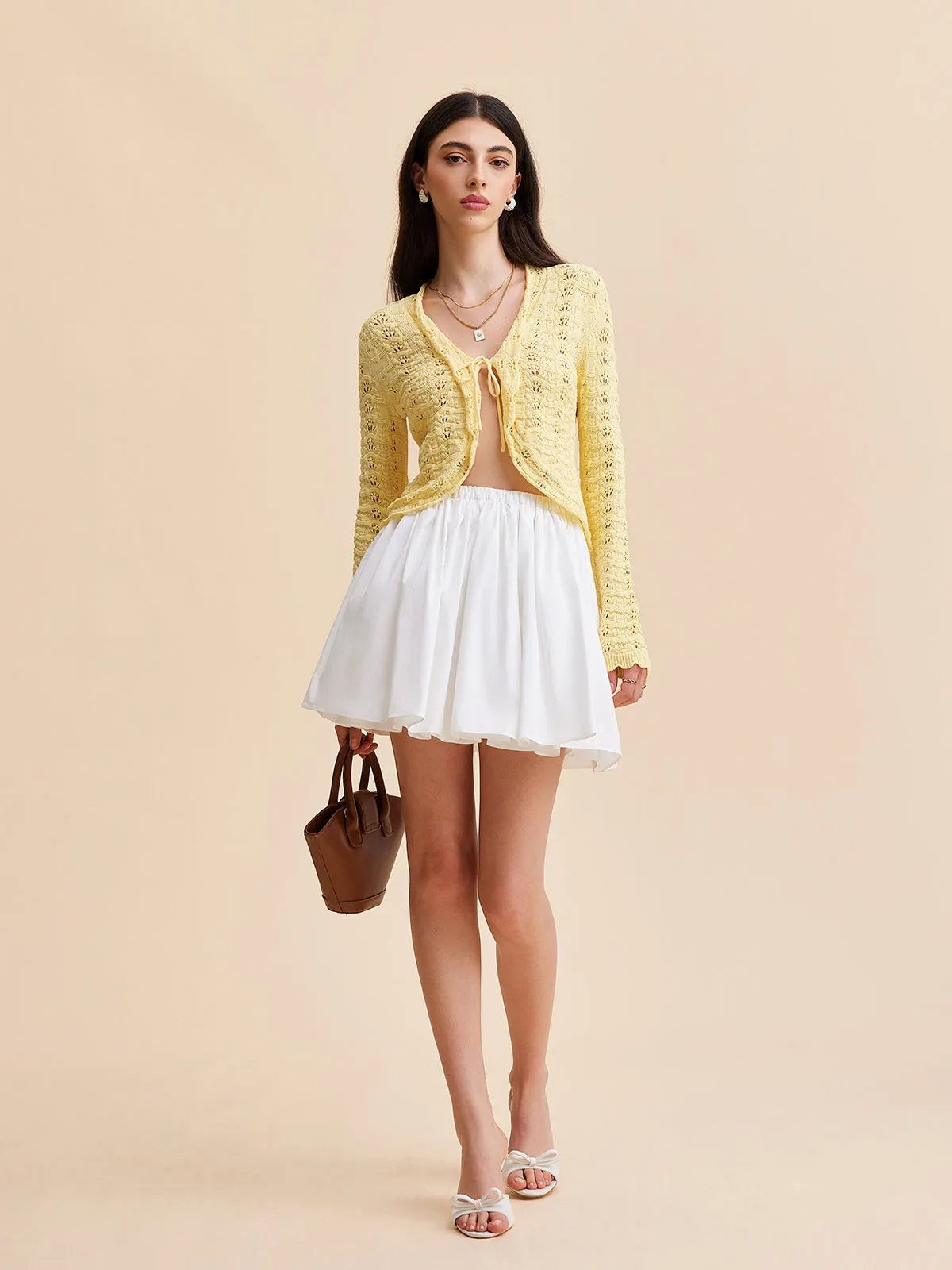 Cotton Pleated Skirt