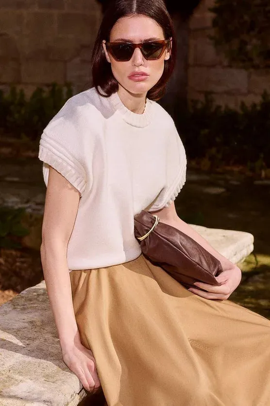 Cotton Tailored Full Skirt