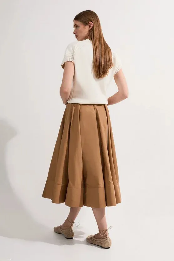 Cotton Tailored Full Skirt