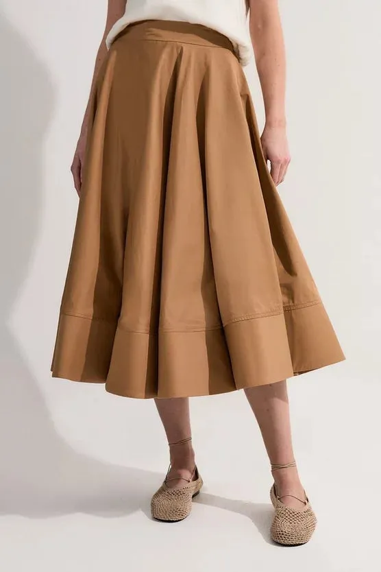 Cotton Tailored Full Skirt