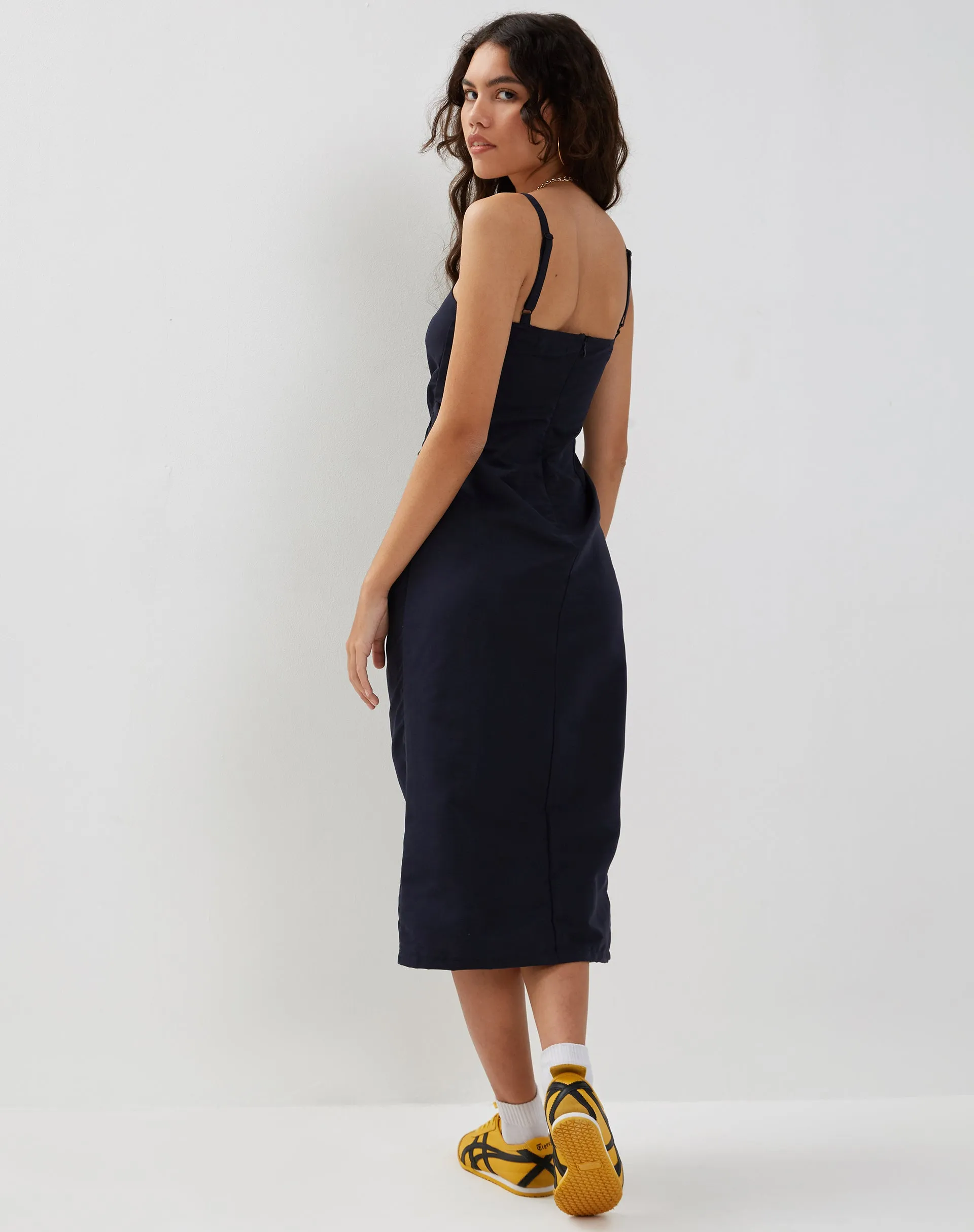 Daisha Midi Dress in Navy
