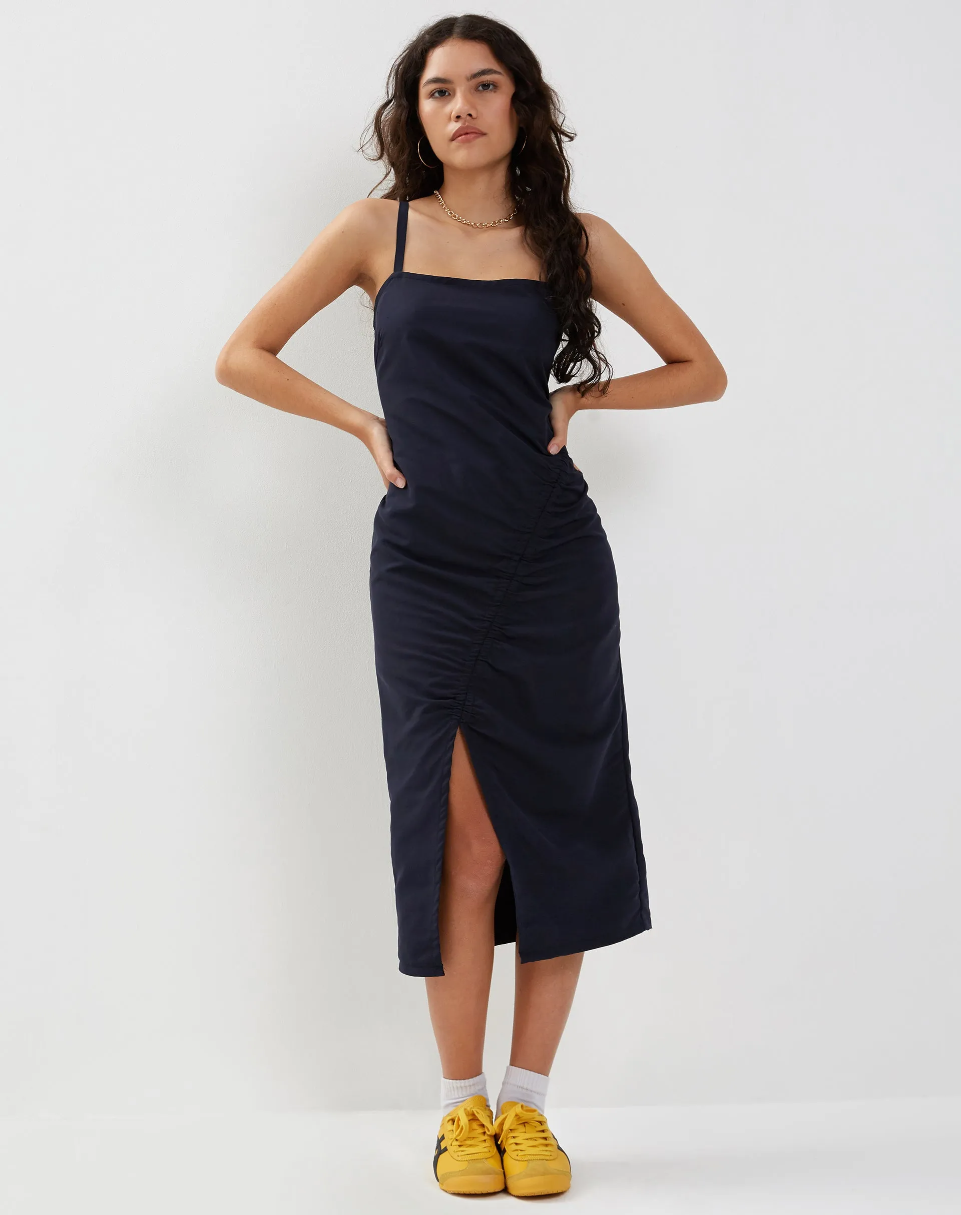 Daisha Midi Dress in Navy