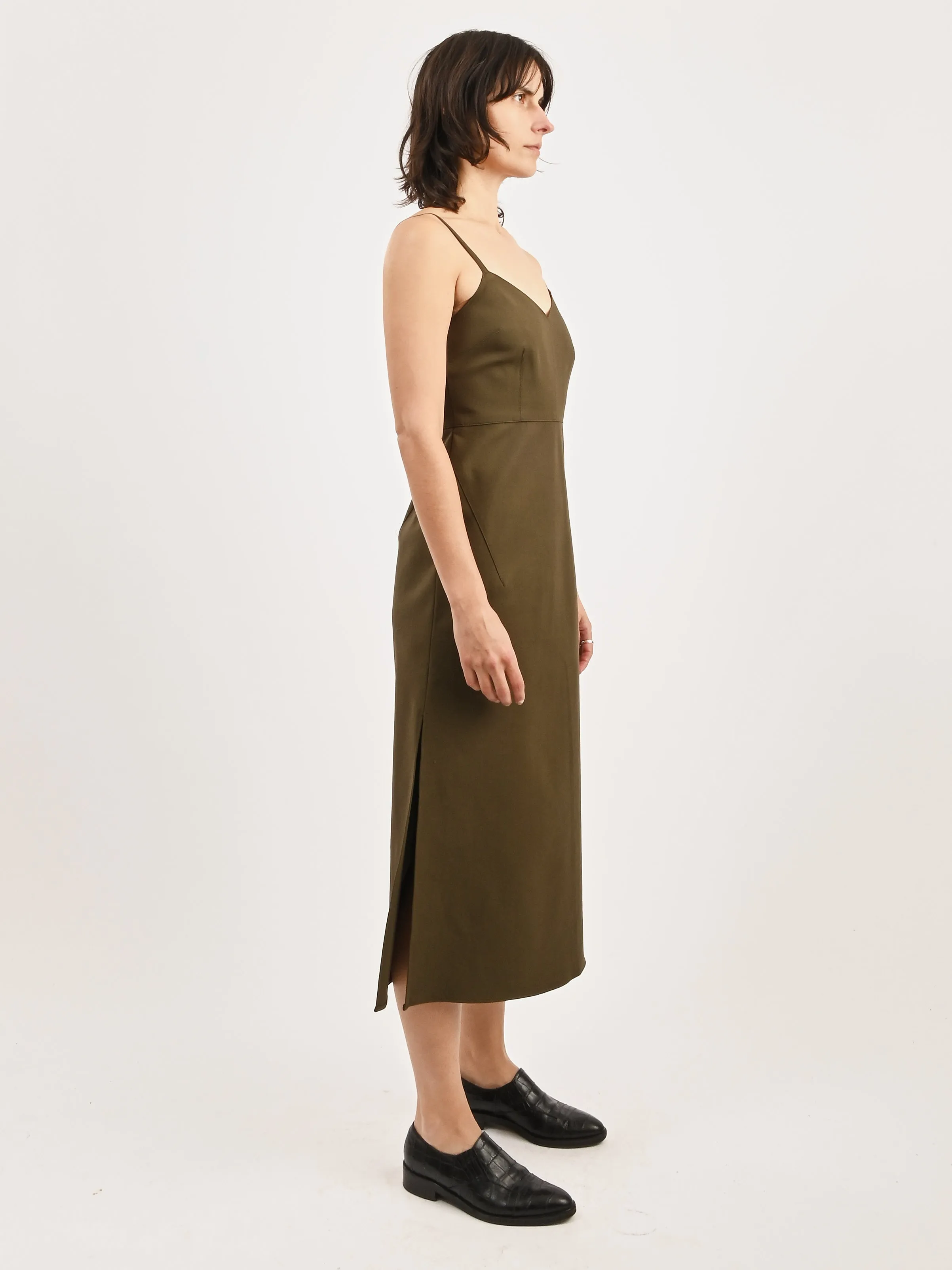 Dark Olive Agitator Dress