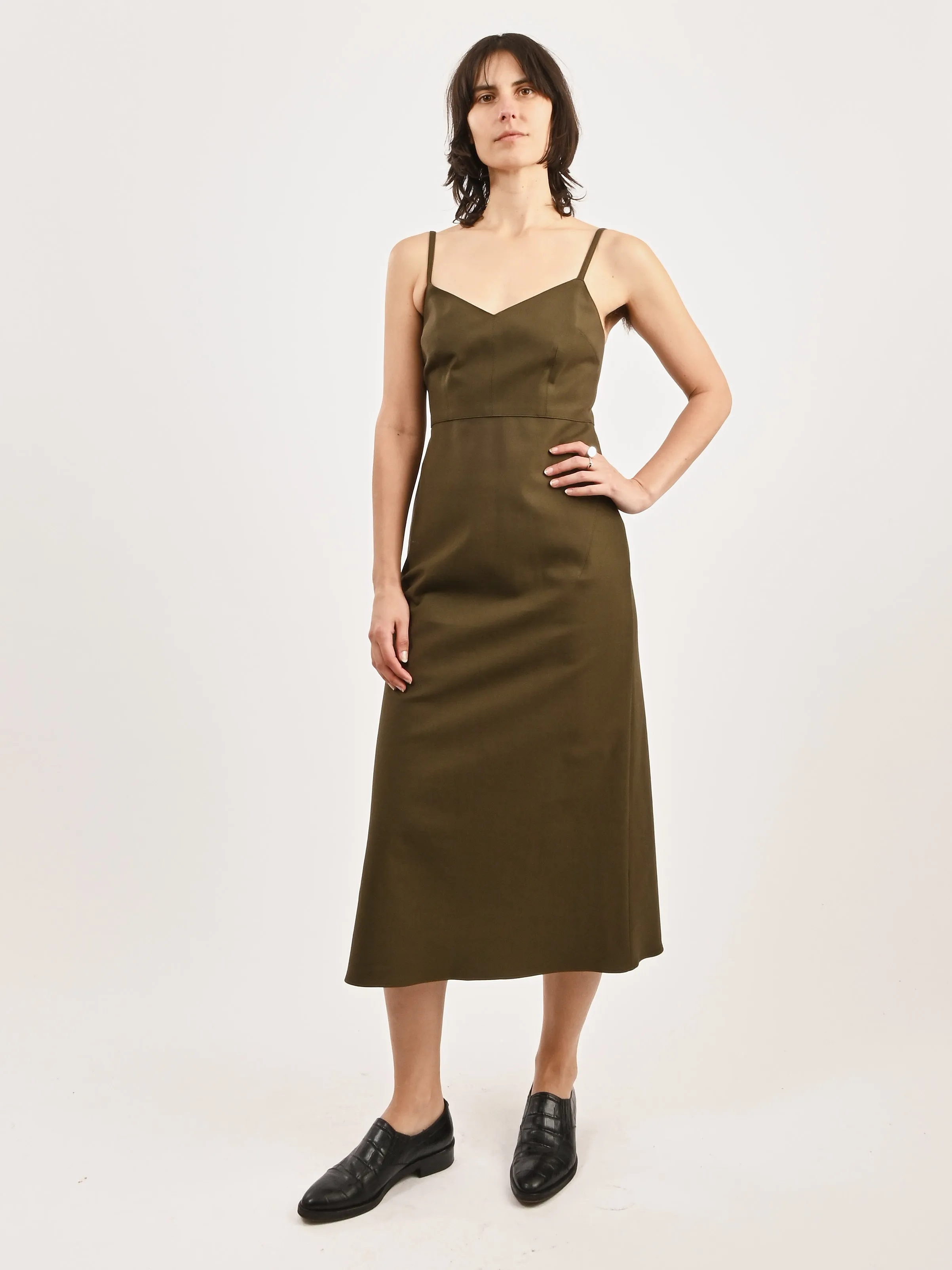 Dark Olive Agitator Dress