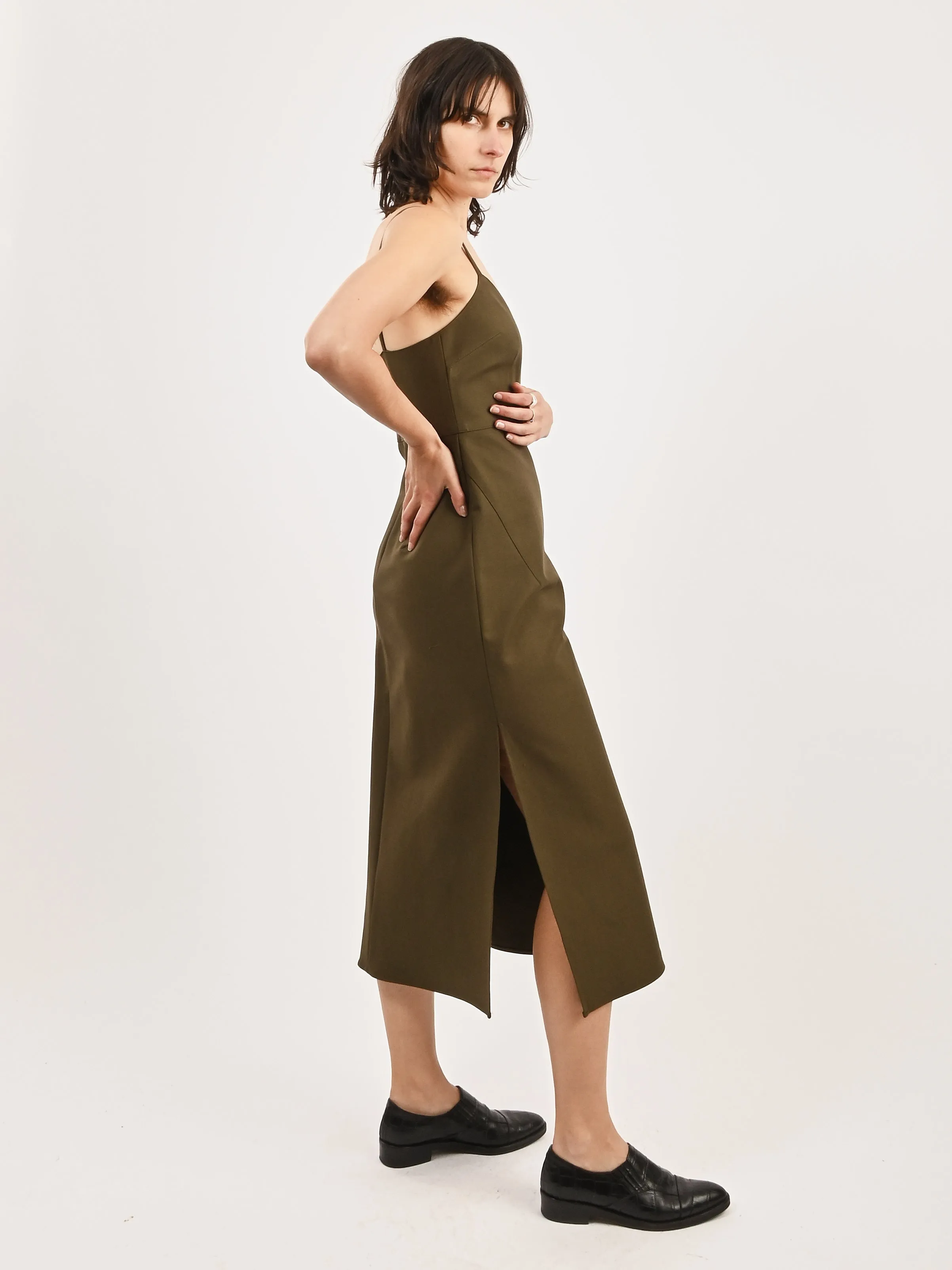 Dark Olive Agitator Dress
