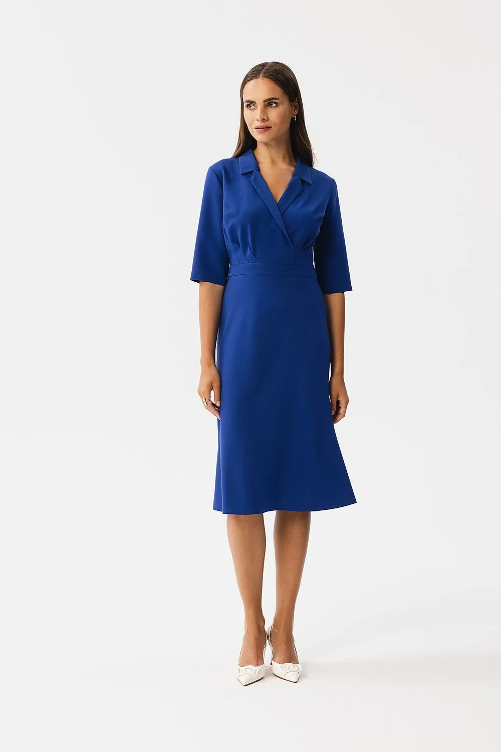 Day dress Cotton Wrap Casual Spring Tie-Waist Shirt Dress