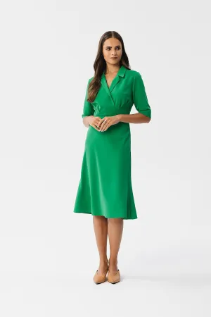 Day dress Cotton Wrap Casual Spring Tie-Waist Shirt Dress