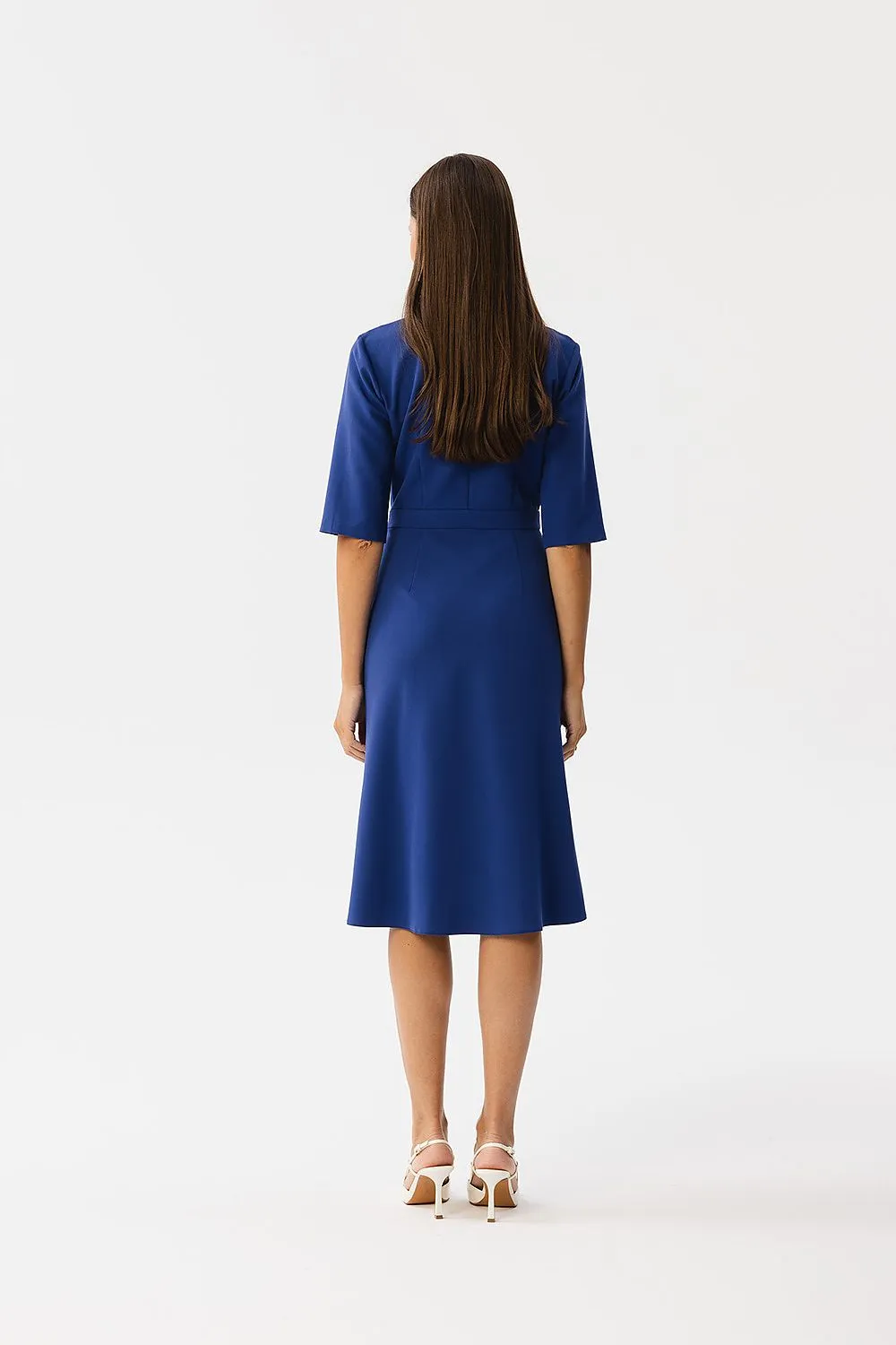 Day dress Cotton Wrap Casual Spring Tie-Waist Shirt Dress