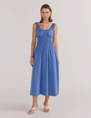 Demi Shirred Midi Dress