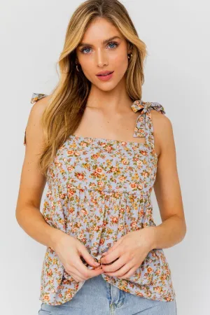 DITSY TIE STRAP TOP