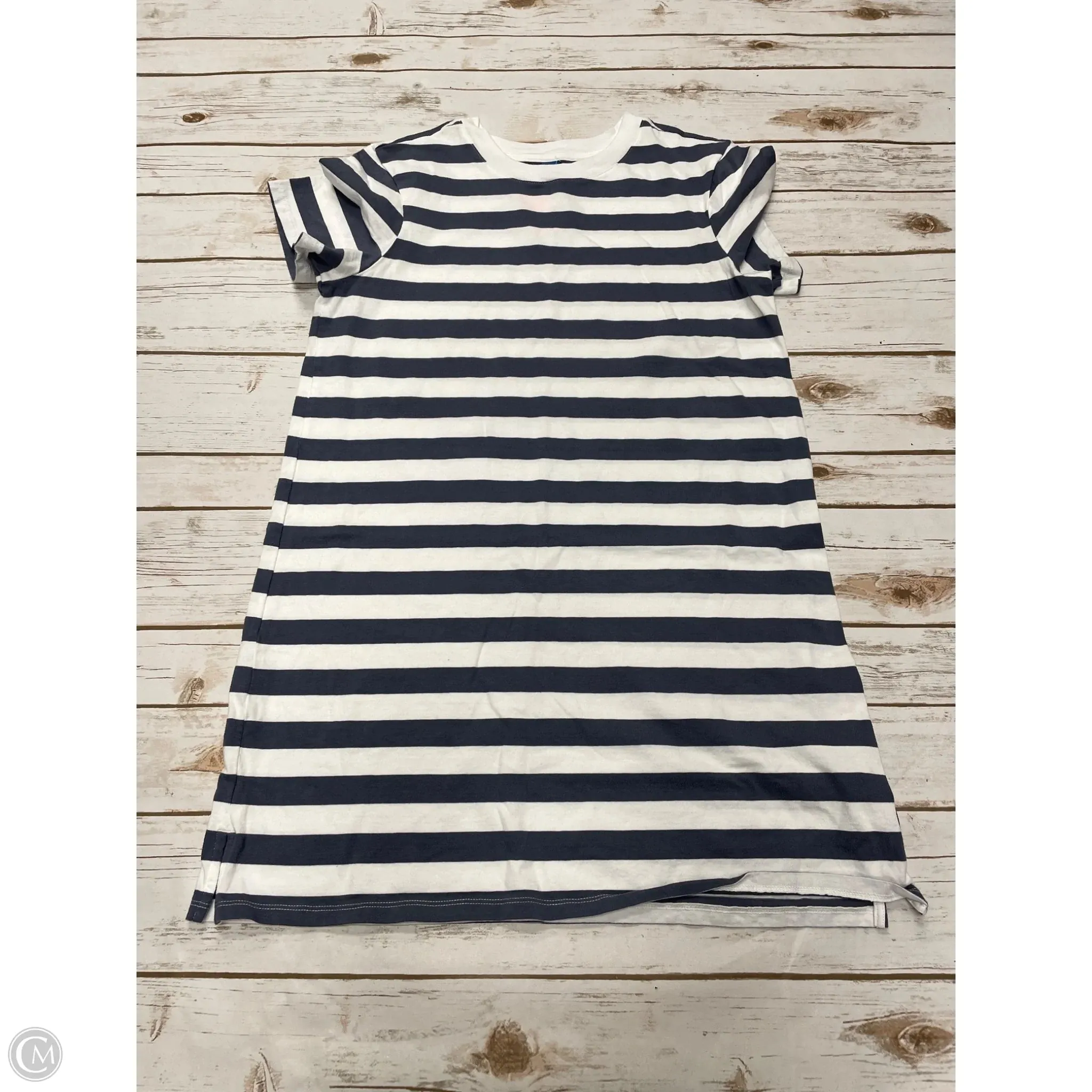 Dress Casual Midi By Old Navy In Blue & White, Size: S