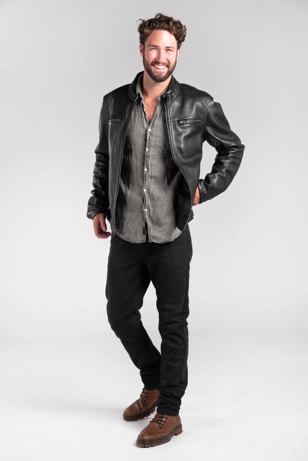 Duke Leather Motorcycle Jacket (Armoured)