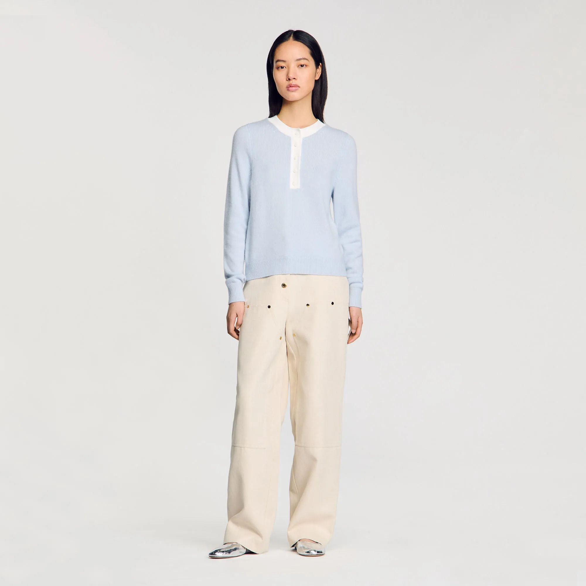 Edouard Wool And Cashmere Jumper Sky Blue
