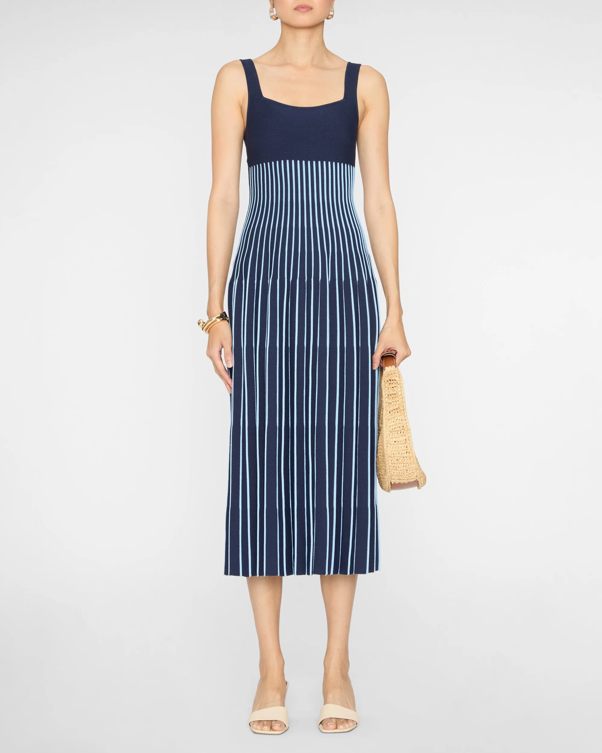 Ellison Dress in Navy/Clear Blue