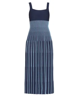 Ellison Dress in Navy/Clear Blue