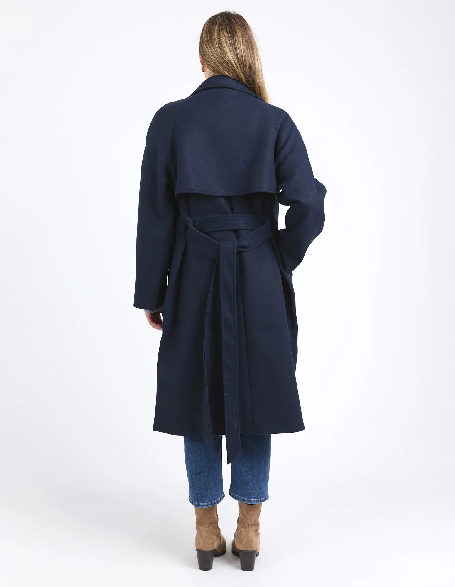 Elm Clemence Coat -Navy