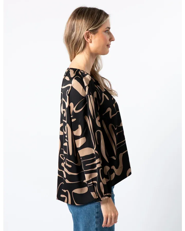 Emmanuel Blouse - Black Geo