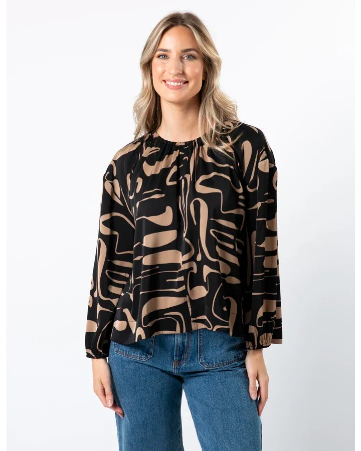 Emmanuel Blouse - Black Geo