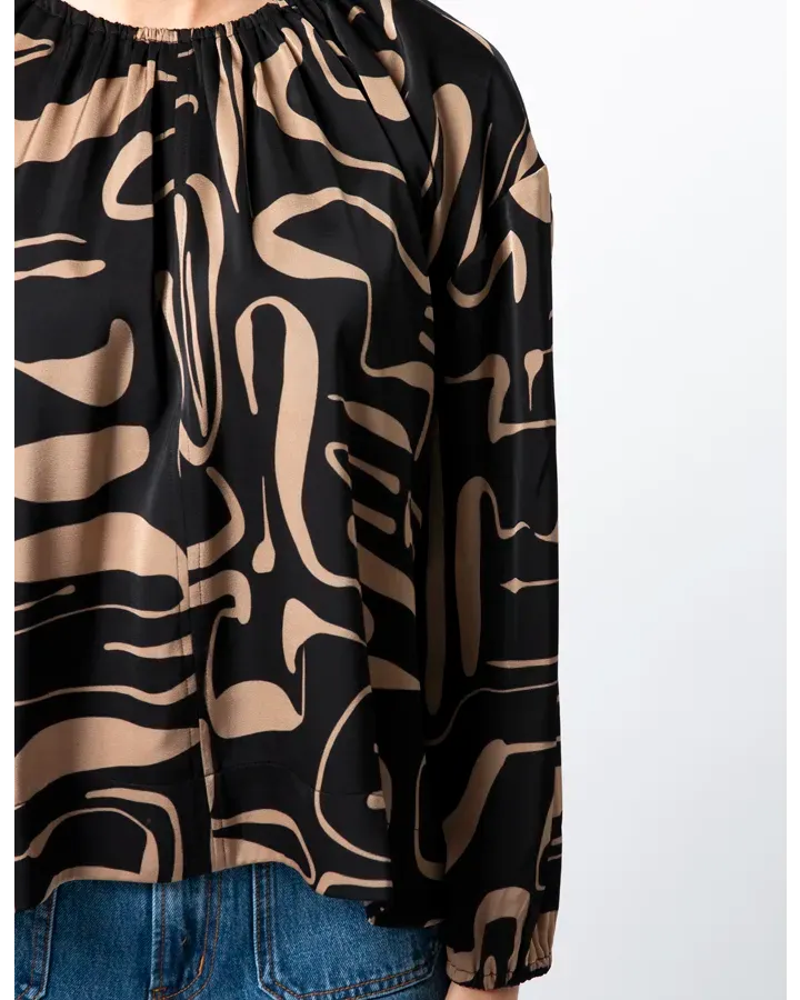 Emmanuel Blouse - Black Geo