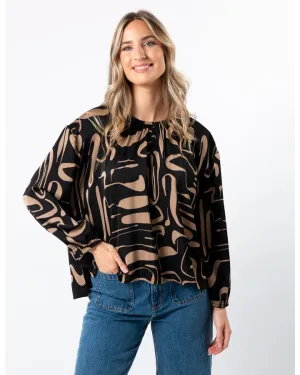 Emmanuel Blouse - Black Geo