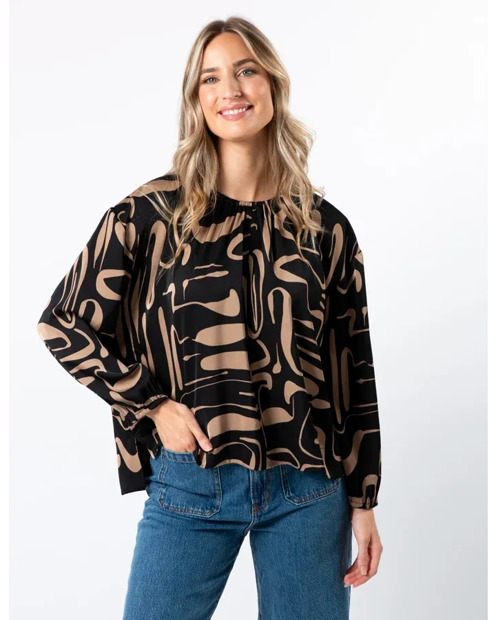 Emmanuel Blouse - Black Geo