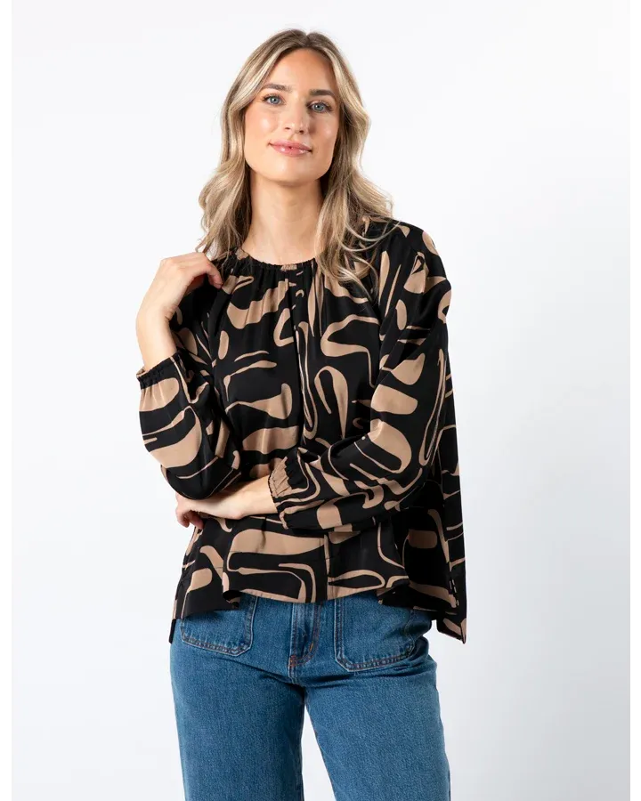 Emmanuel Blouse - Black Geo