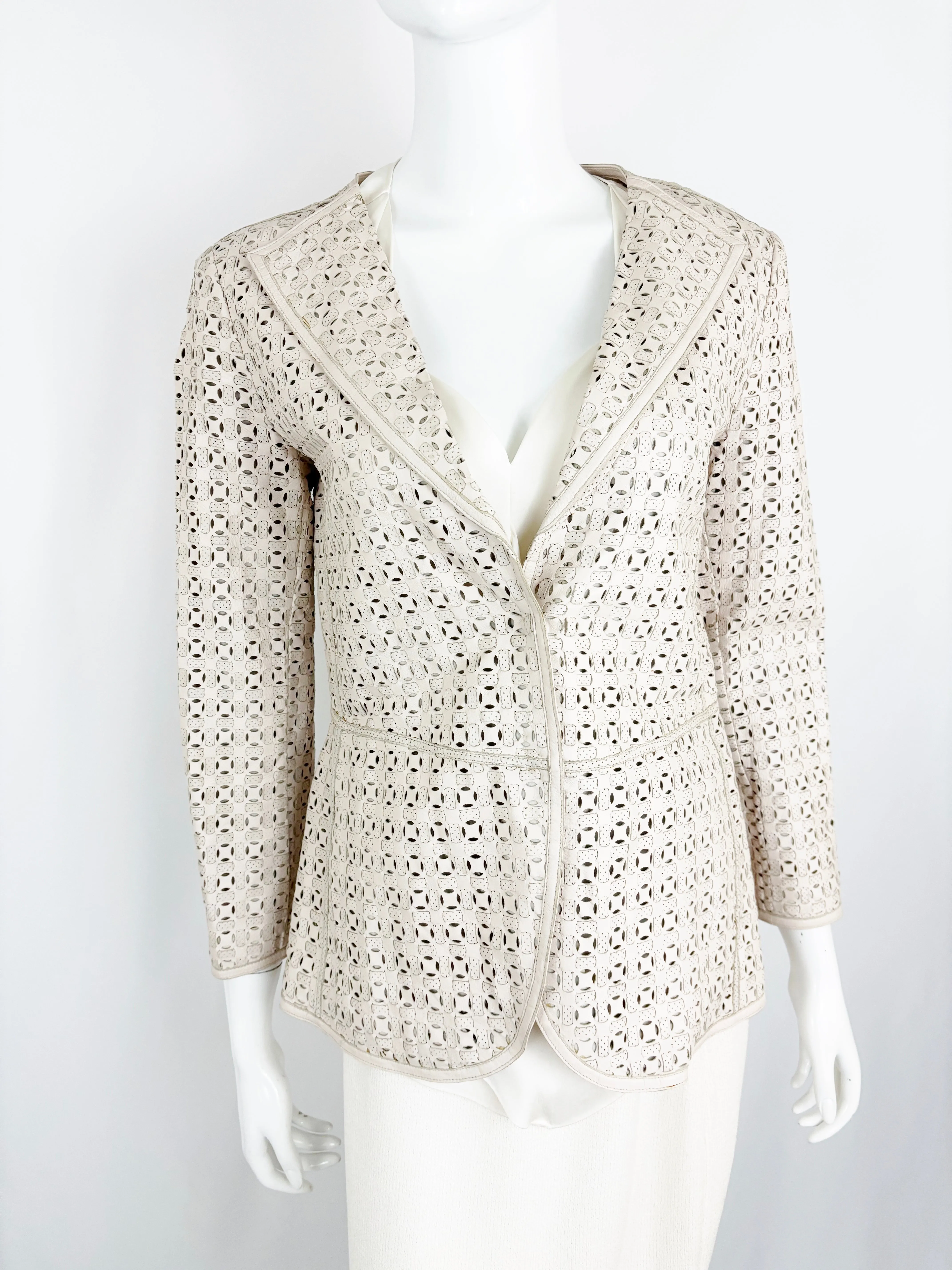 Emporio Armani Leather Jacket Size S
