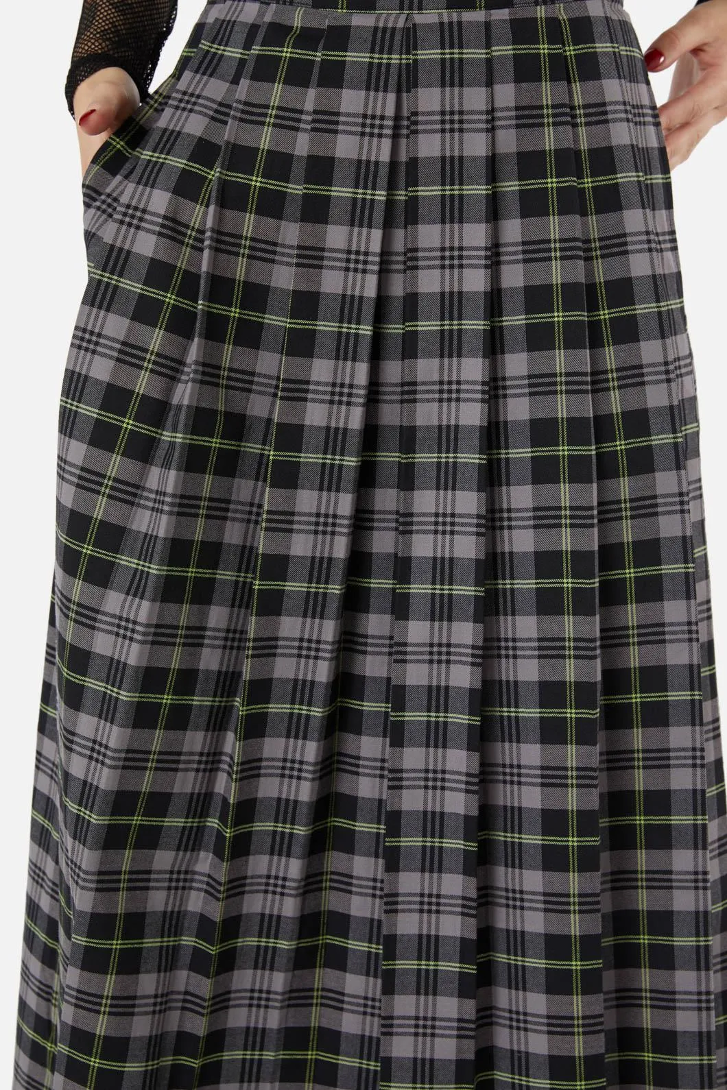 Encounter Tartan Midi Skirt