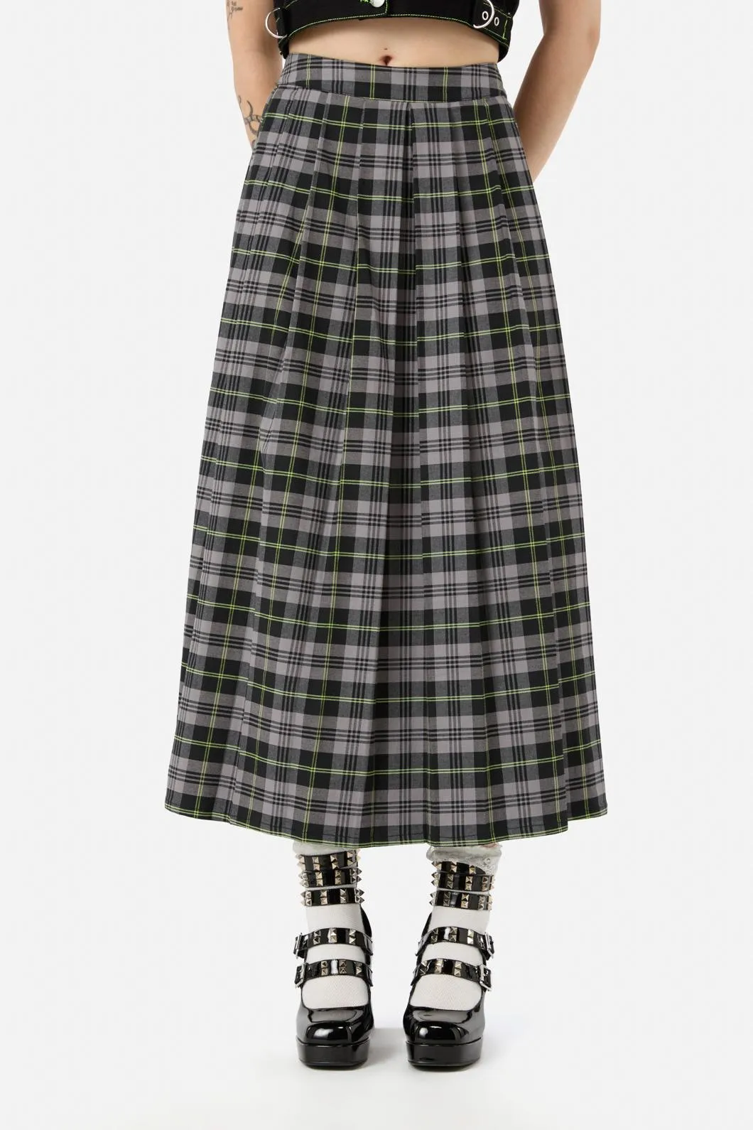 Encounter Tartan Midi Skirt