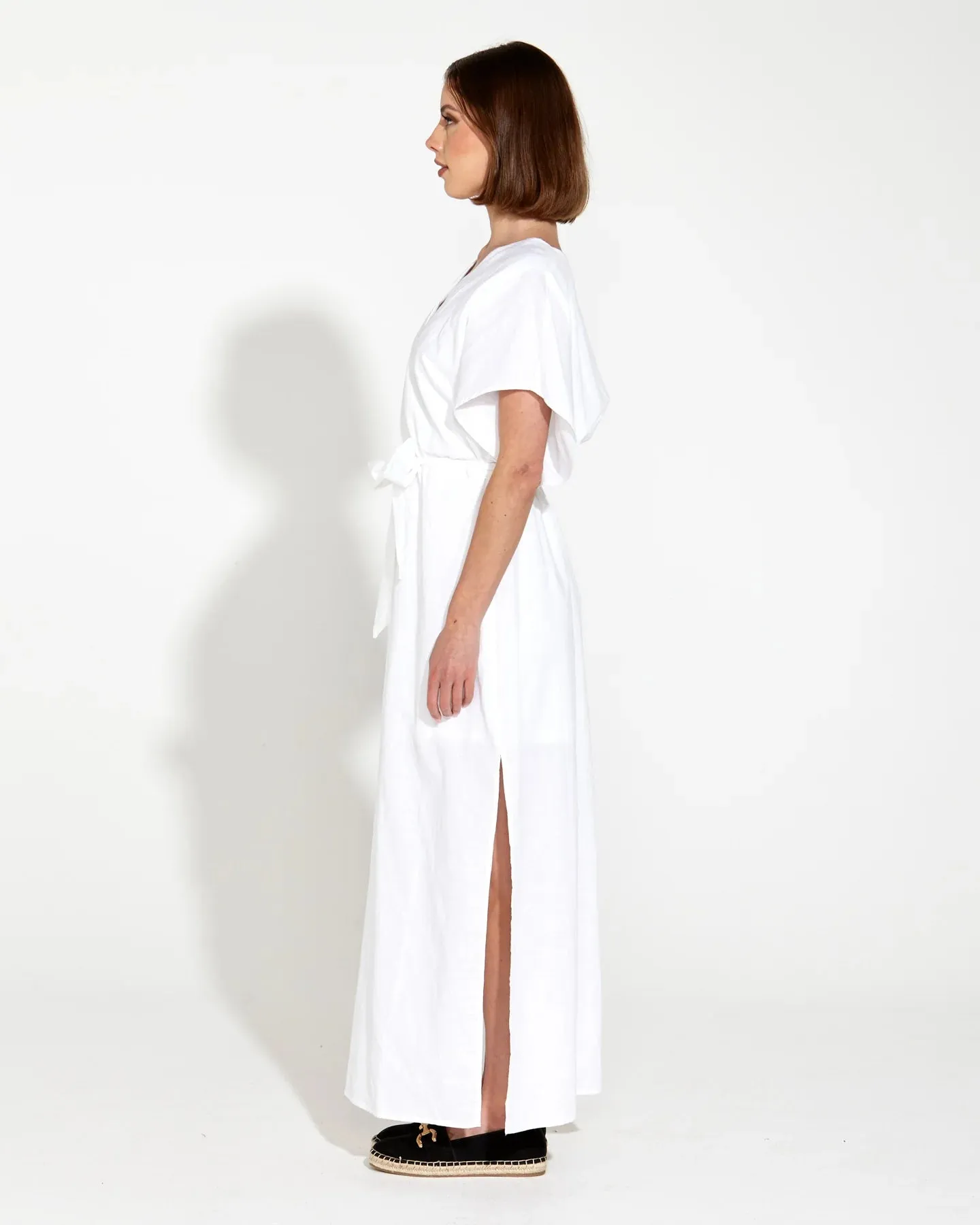 Fate & Becker - Heritage Linen Maxi Dress - White