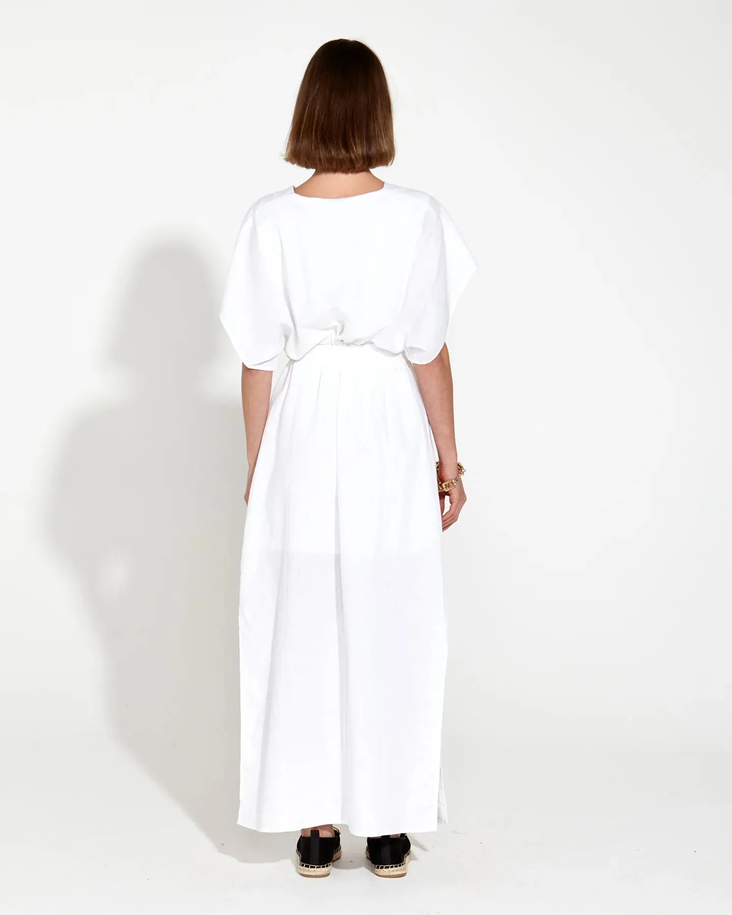 Fate & Becker - Heritage Linen Maxi Dress - White