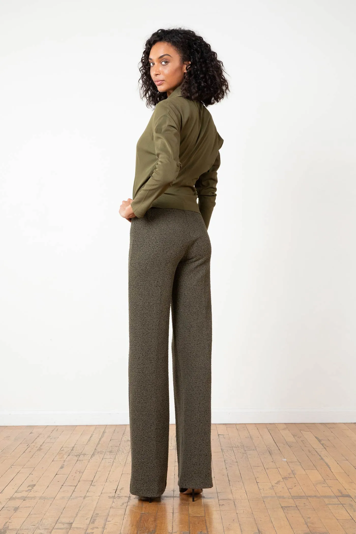 FLAVIA Boucle Olive Green