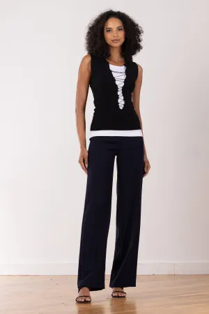 FLAVIA Crepe Navy