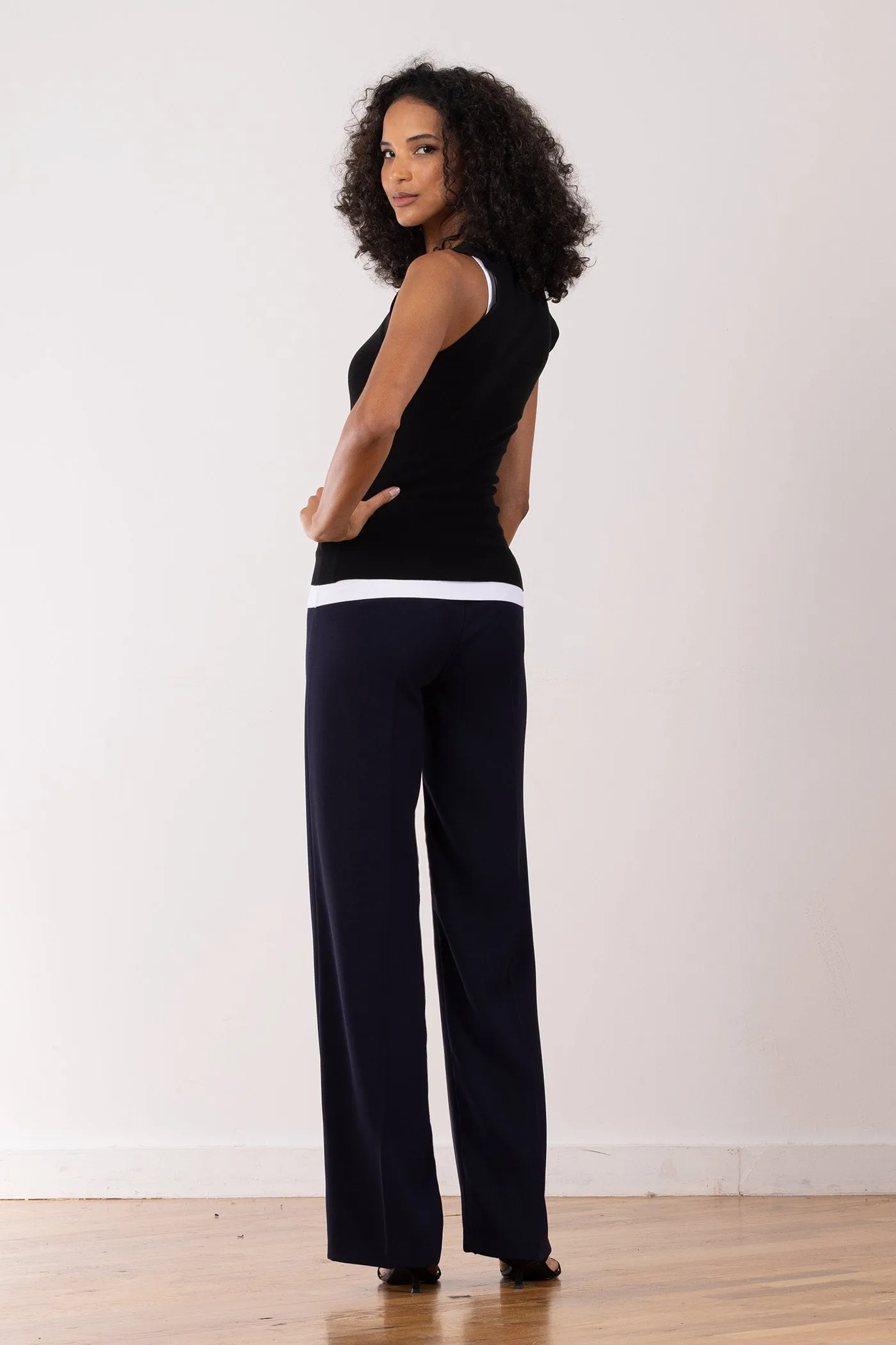 FLAVIA Crepe Navy
