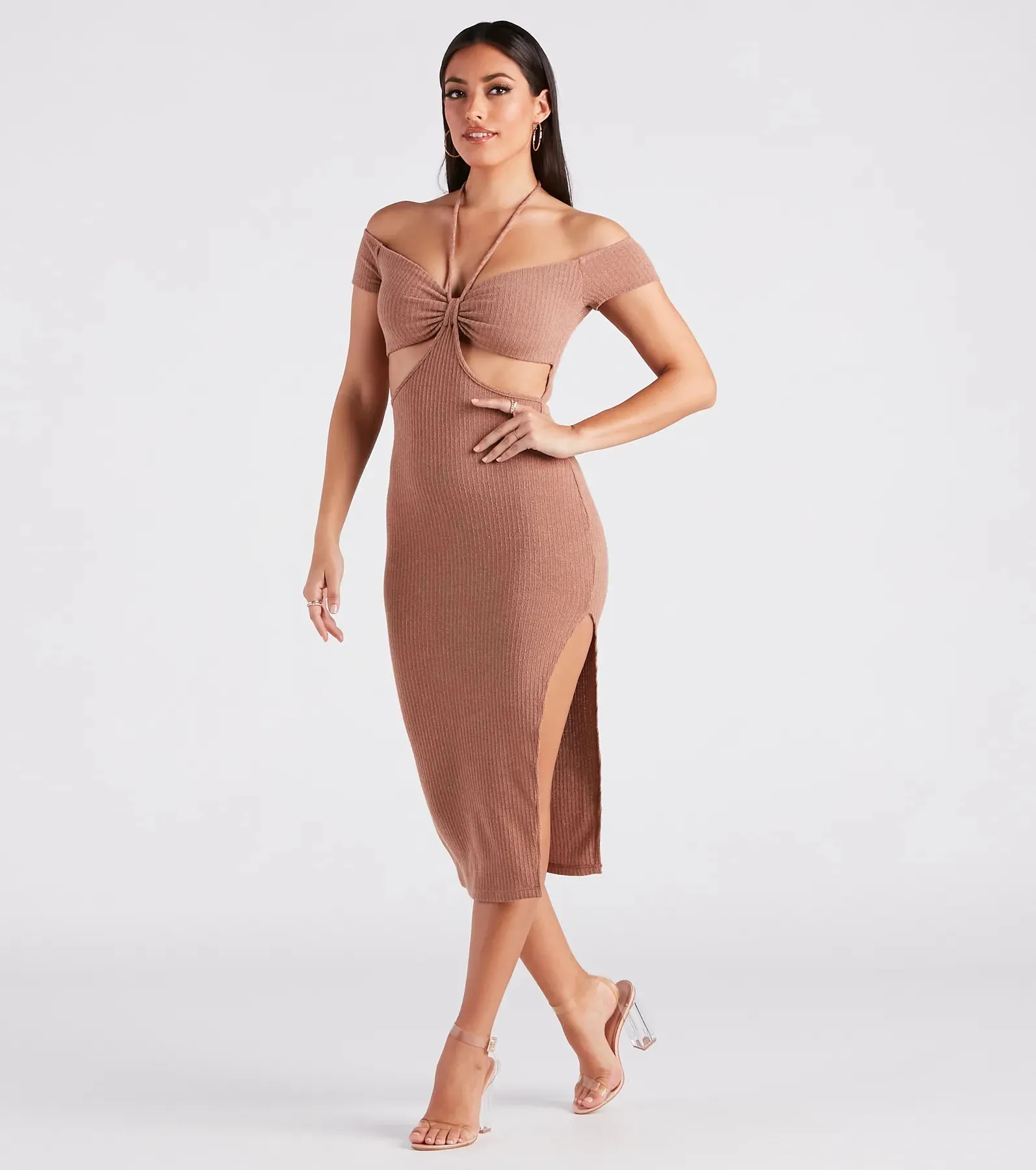 Flirtatious Charm Cutout Midi Dress