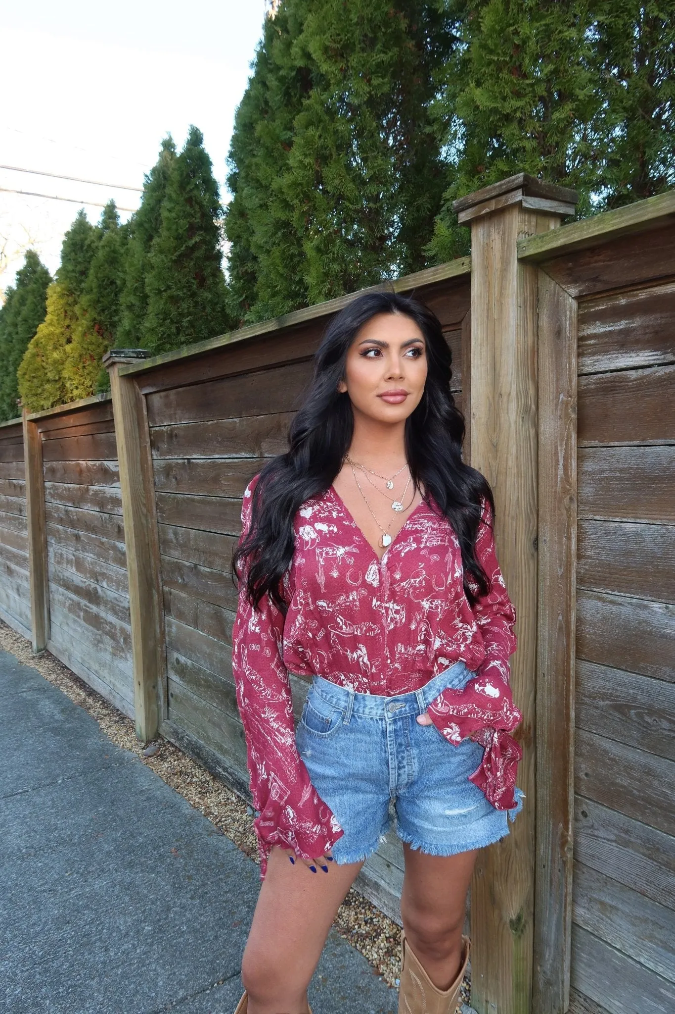 Free People Everything's Rosy Bodysuit - Red