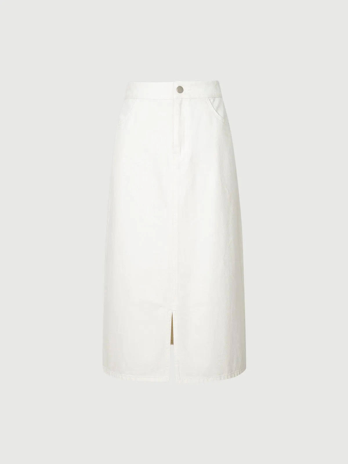 Front Slit Jeans Skirt