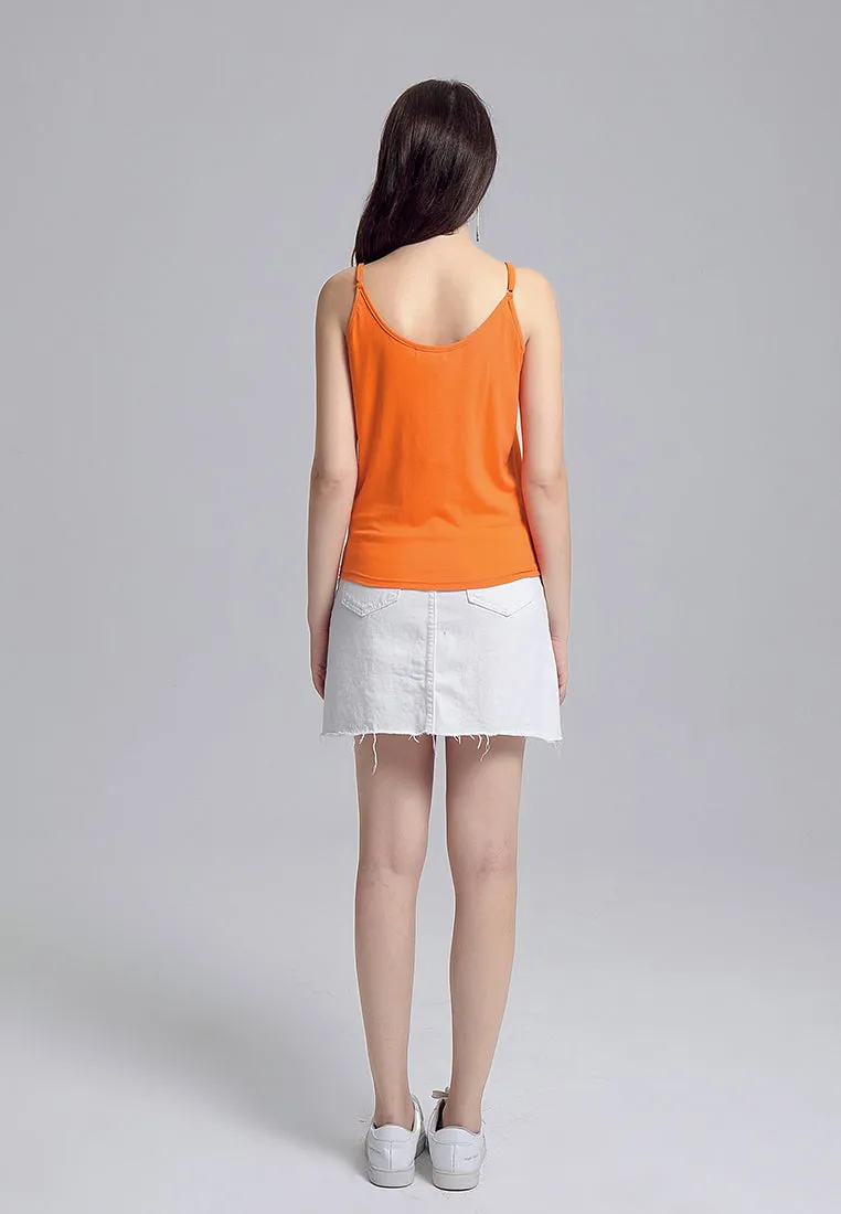 front tie spaghetti top