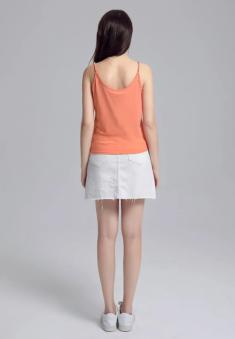front tie spaghetti top