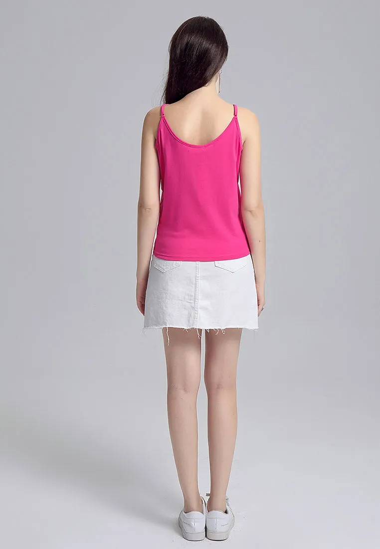 front tie spaghetti top