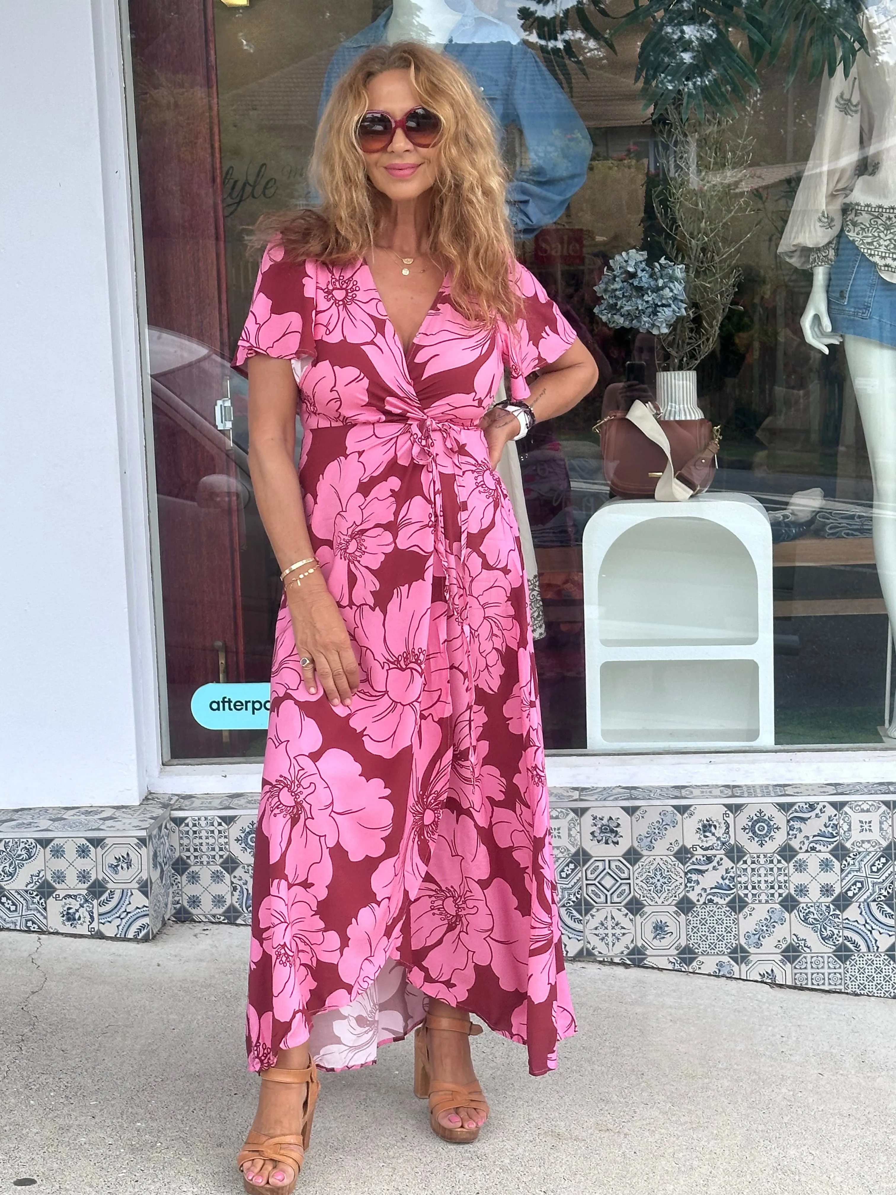 Full Bloom Wrap Dress
