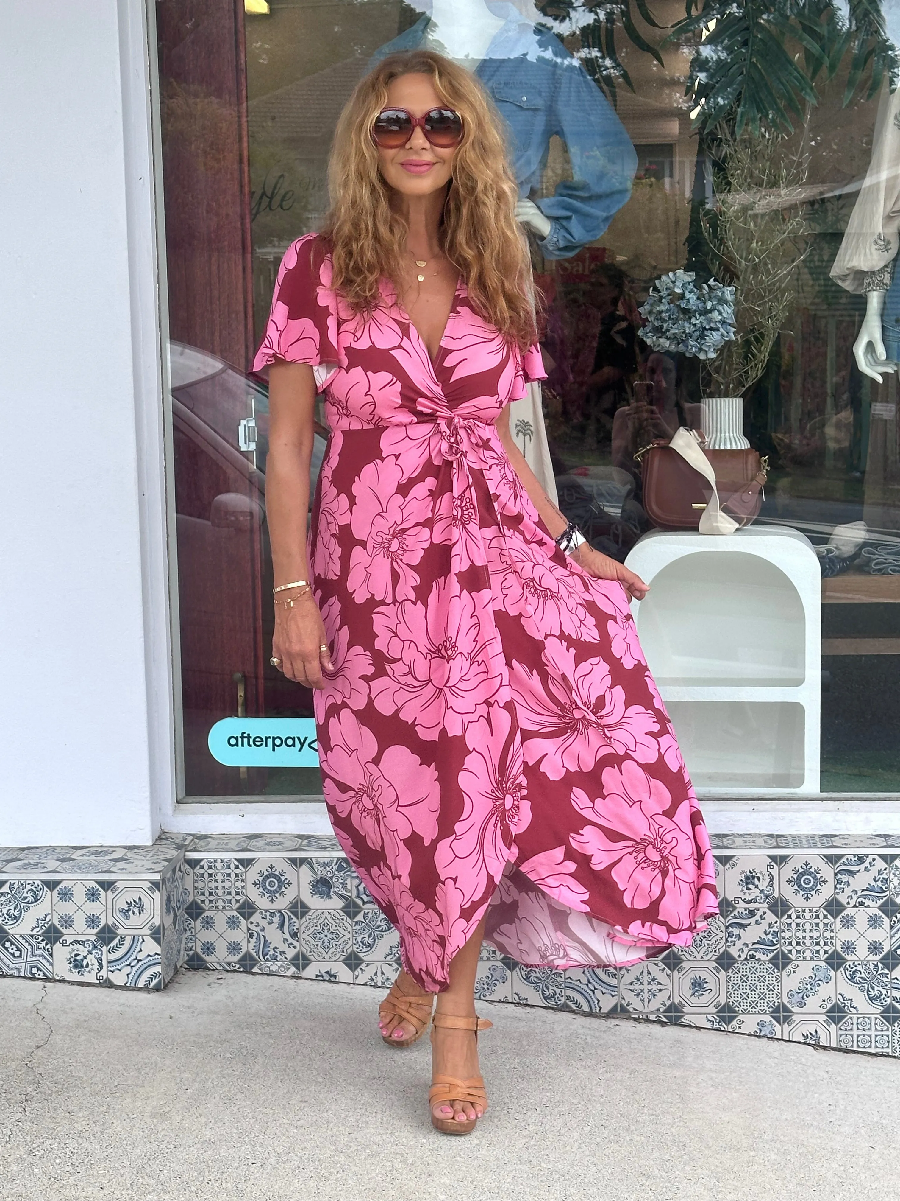 Full Bloom Wrap Dress